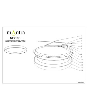 ***OFER/DES*** NISEKO * PLAFÓN REDONDO LED 90 CM - 3000K - MADERA
